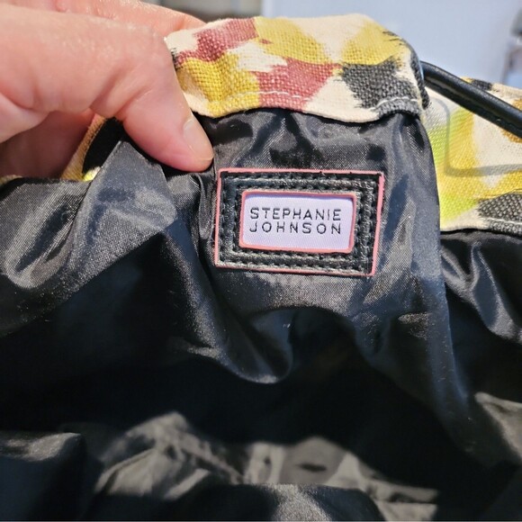 STEPHANIE JOHNSON Multi-Color Single handle Shoulder Bag  Canvas Tote Boho Bag - Picture 2 of 8